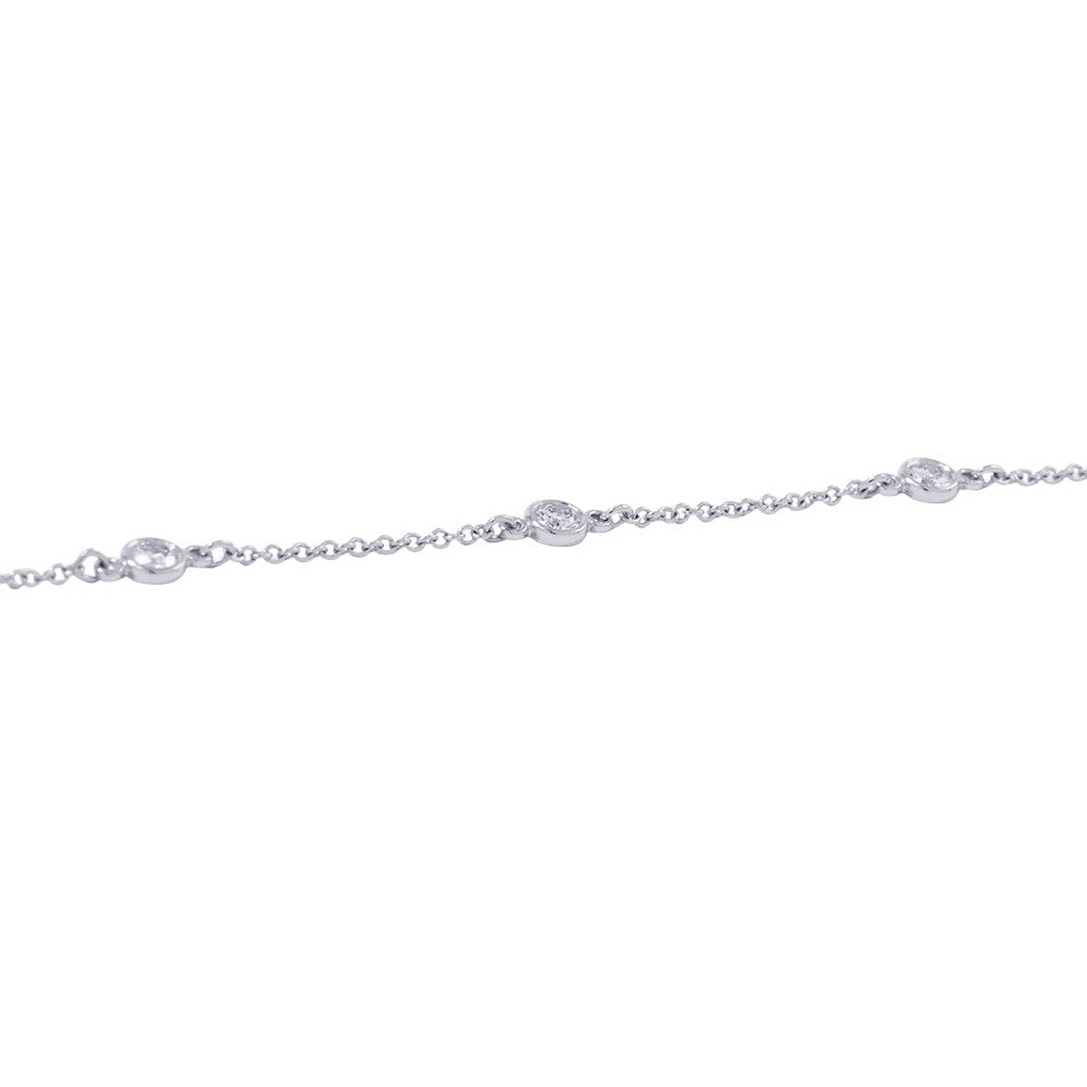 TIFFANY&Co. Elsa Peretti Diamond by the Yard Bracelet60099275 Pt950
