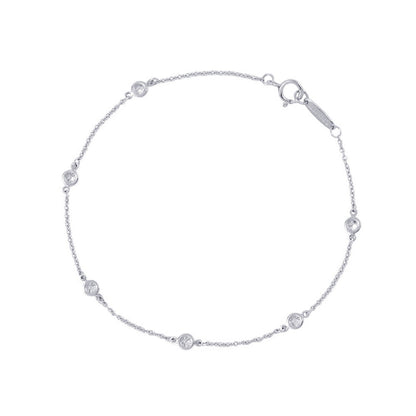 TIFFANY&Co. Elsa Peretti Diamond by the Yard Bracelet60099275 Pt950