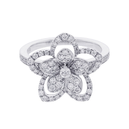 GRAFF Wildflower Diamond Ring Size Approximately No. 9RGR846 18K White Gold