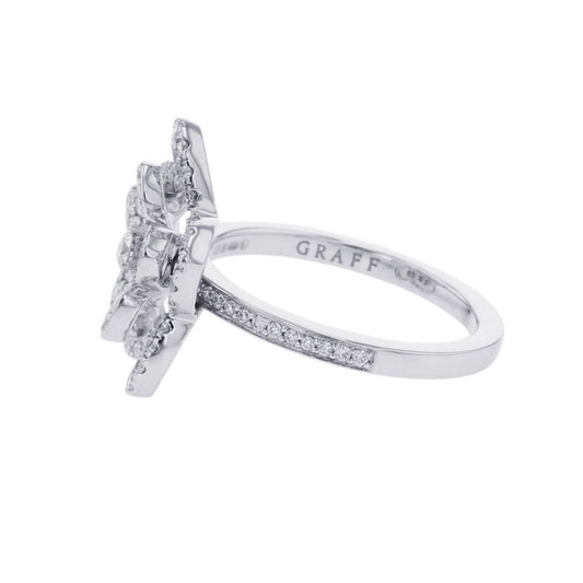 GRAFF Wildflower Diamond Ring Size Approximately No. 9RGR846 18K White Gold