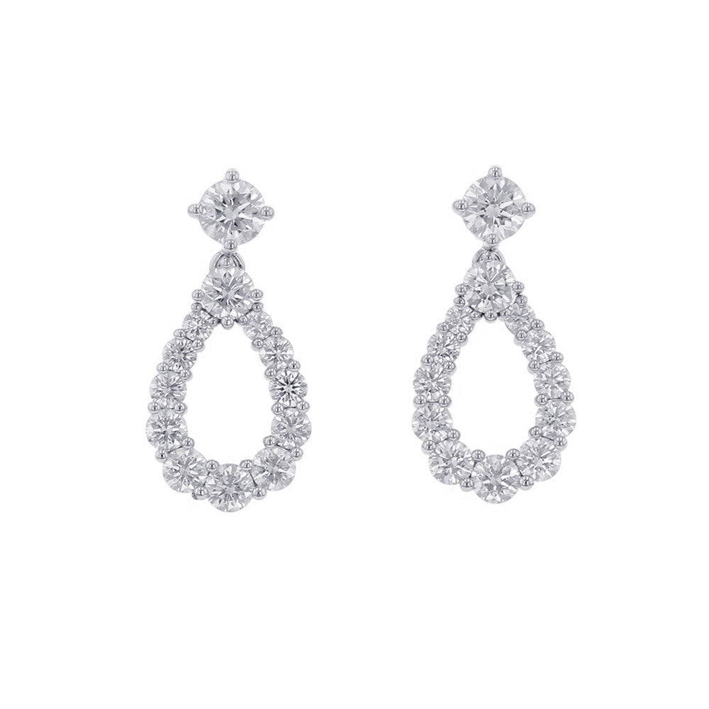 HARRY WINSTON Loop/Earring Size MediumEADPRDMDLP Pt950