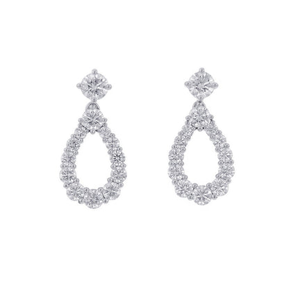 HARRY WINSTON Loop/Earring Size MediumEADPRDMDLP Pt950