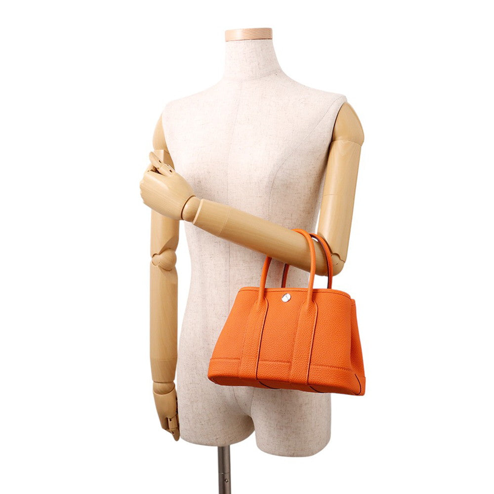 HERMES Neo Garden Orange minyan Negonda Leather Size 23