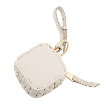 MIUMIU Key Ring ?TRICK MATELASSE KEYRING White5TL527 Leather