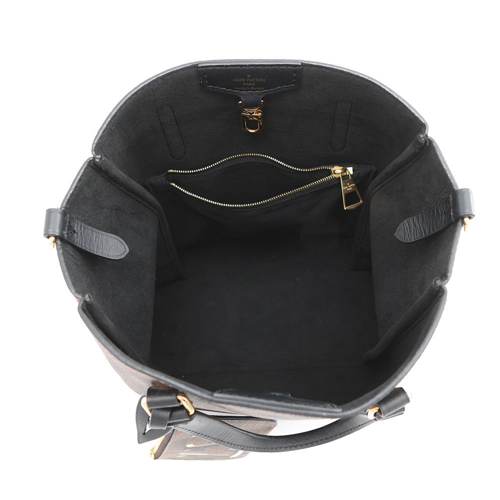 LOUIS VUITTON Belmont NV NoirN60348 Damier Ebene Canvas Size BB
