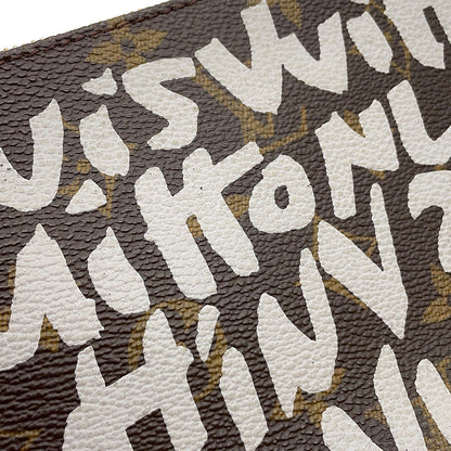 LOUIS VUITTON Pochette Accessoires White/BrownM92192 Monogram・Graffiti