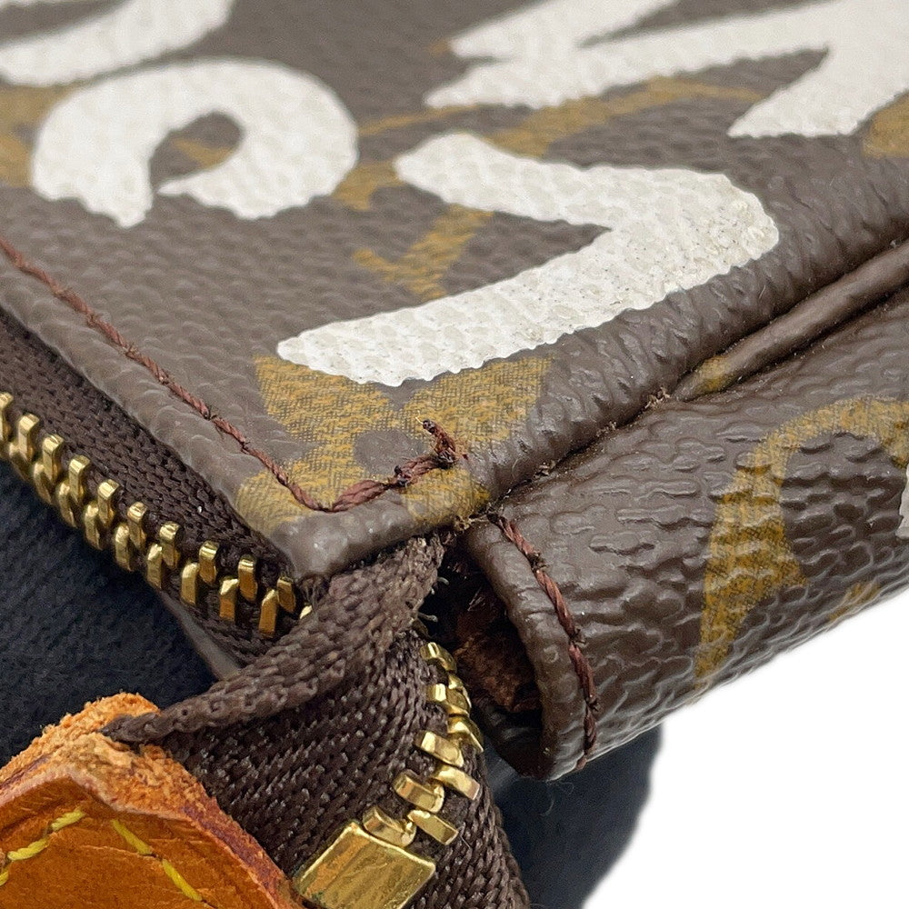 LOUIS VUITTON Pochette Accessoires White/BrownM92192 Monogram・Graffiti