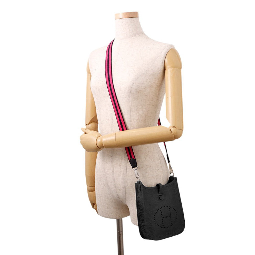 HERMES Evelyne Amazon Long Caban/Rose Shocking/Blue Indigo Taurillon Clemence Size TPM