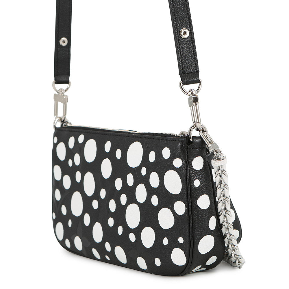 LOUIS VUITTON LV x YK Multi・Pochette Accessoires NoirM46410 Monogram Empreinte Leather Infinity Dot
