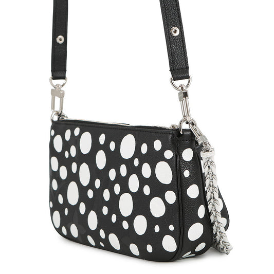 LOUIS VUITTON LV x YK Multi・Pochette Accessoires NoirM46410 Monogram Empreinte Leather Infinity Dot