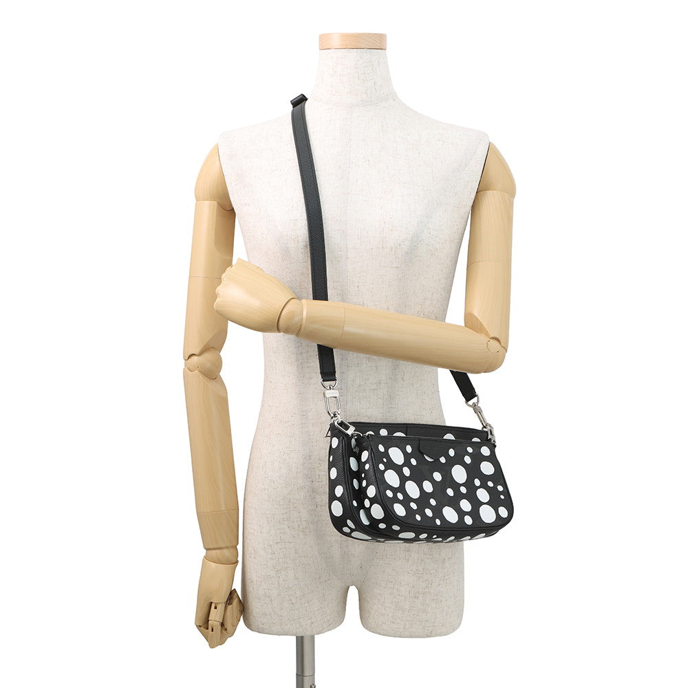 LOUIS VUITTON LV x YK Multi・Pochette Accessoires NoirM46410 Monogram Empreinte Leather Infinity Dot