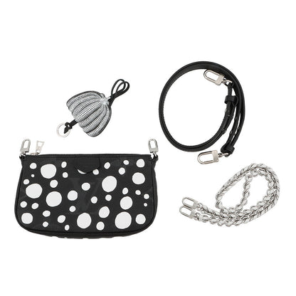 LOUIS VUITTON LV x YK Multi・Pochette Accessoires NoirM46410 Monogram Empreinte Leather Infinity Dot