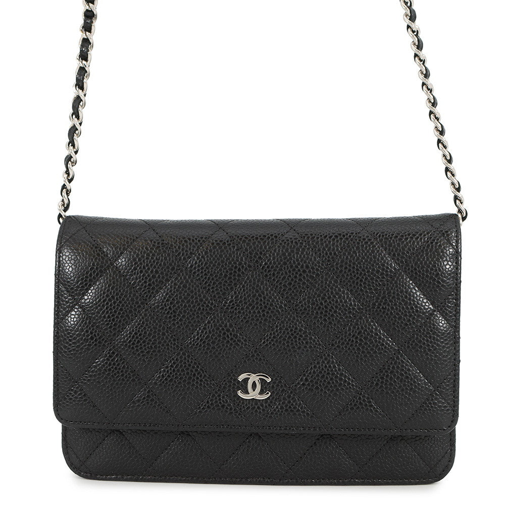 CHANEL Matelasse Chain wallet BlackAP0250 Caviar Leather