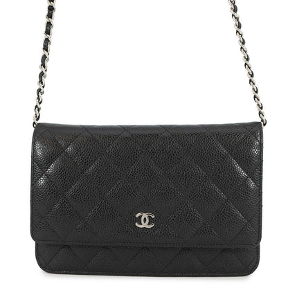 CHANEL Matelasse Chain wallet BlackAP0250 Caviar Leather