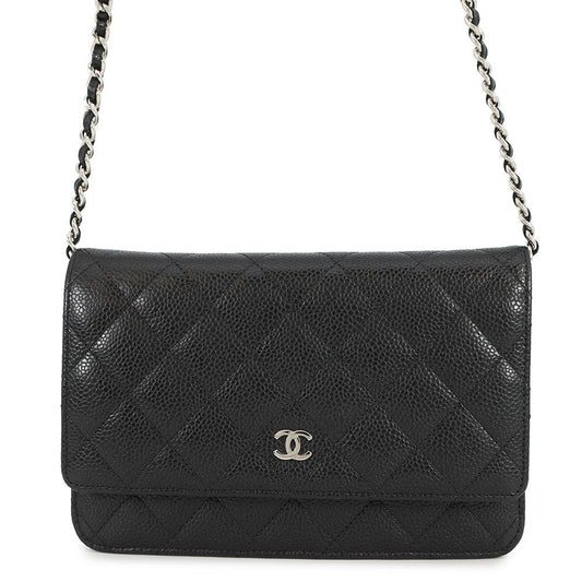 CHANEL Matelasse Chain wallet BlackAP0250 Caviar Leather