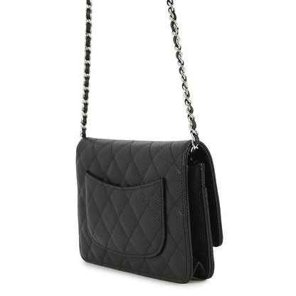 CHANEL Matelasse Chain wallet BlackAP0250 Caviar Leather