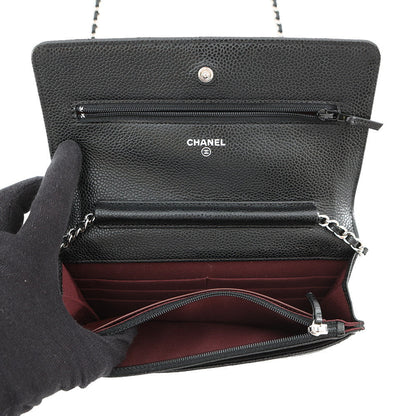 CHANEL Matelasse Chain wallet BlackAP0250 Caviar Leather