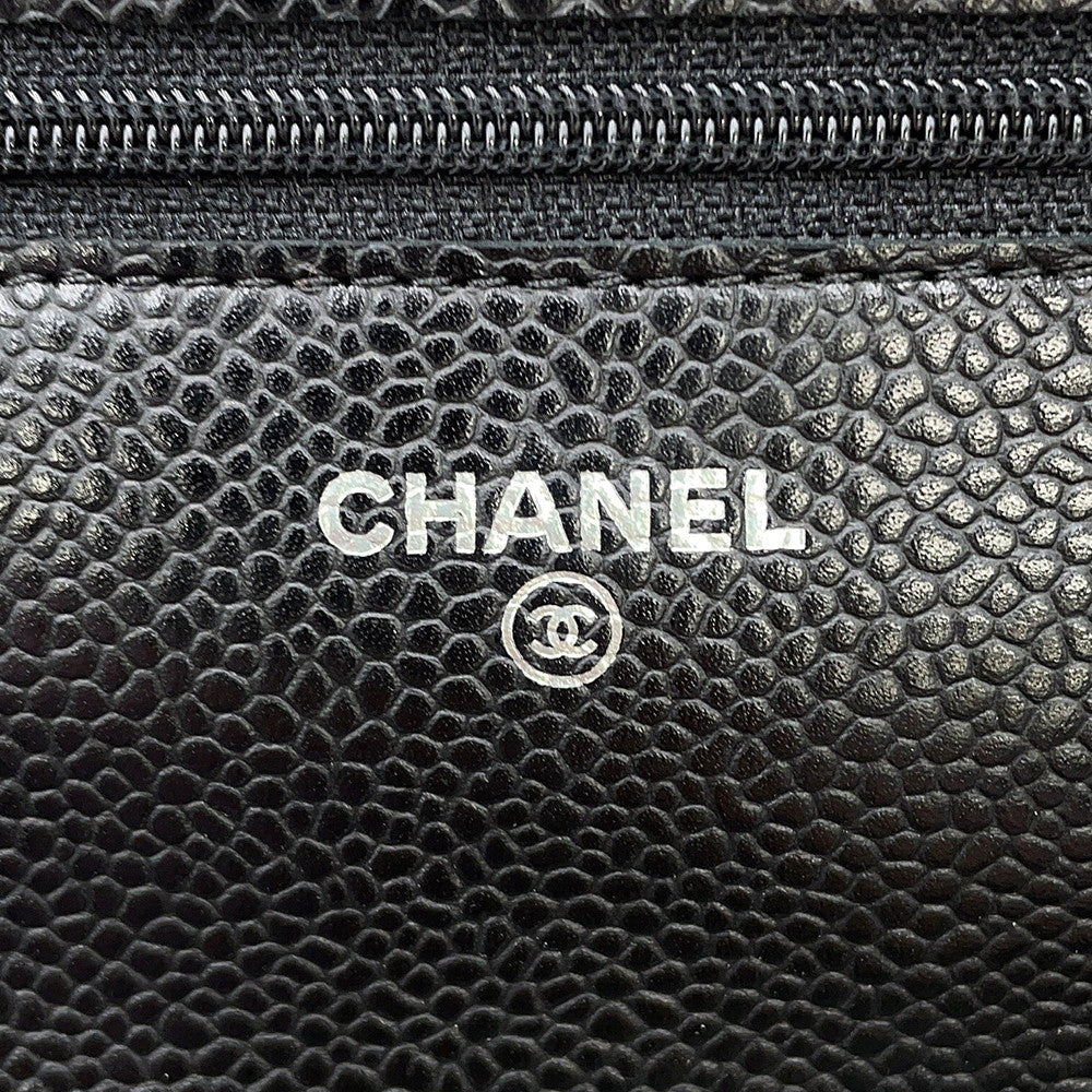 CHANEL Matelasse Chain wallet BlackAP0250 Caviar Leather