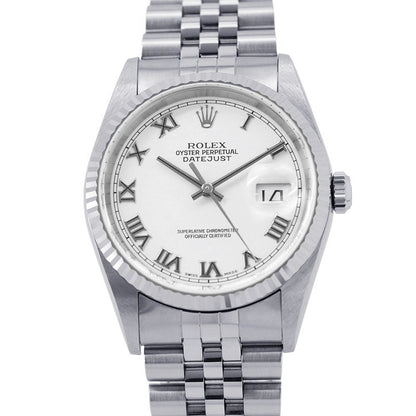 ROLEX Datejust W36mm Stainless Steel K18WG White Dial16234