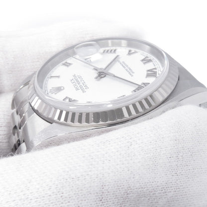 ROLEX Datejust W36mm Stainless Steel K18WG White Dial16234