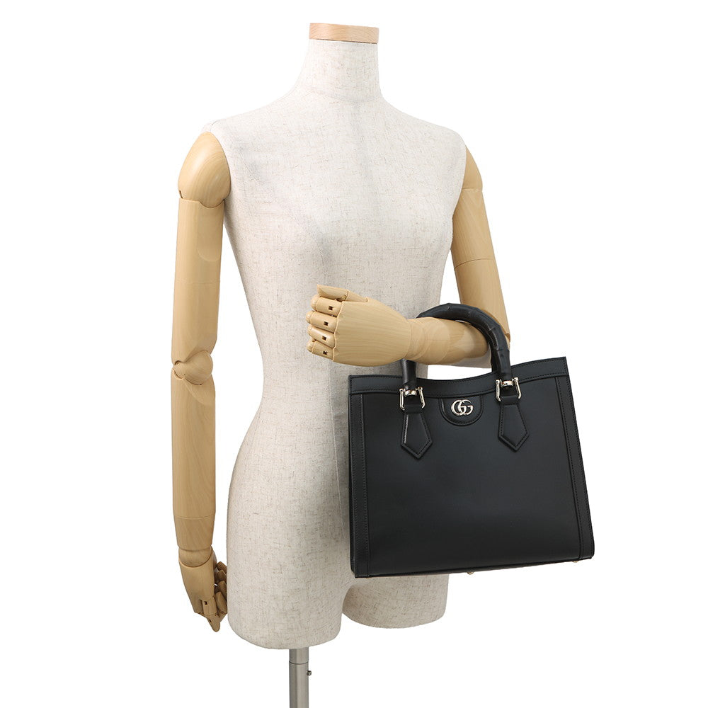 GUCCI Diana Tote Bag Black832982 Leather Size Medium