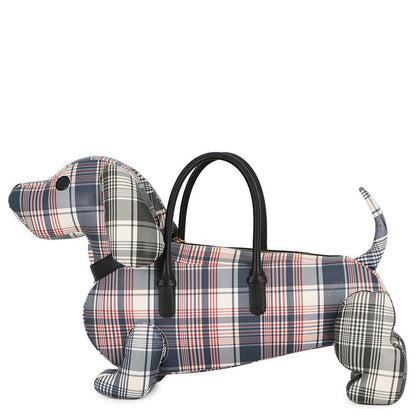 THOM BROWNE Hector Animal Handbag White/Multicolor Leather