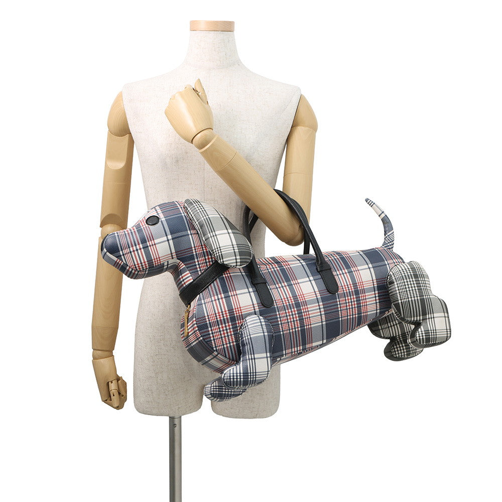 THOM BROWNE Hector Animal Handbag White/Multicolor Leather