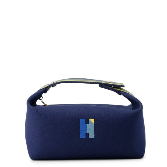 HERMES Bride A Black H Pavilion Marine Canvas Size PM