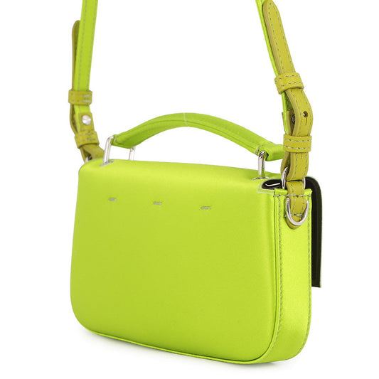 FENDI Baguette Phone Pouch Light Green/Brown7AS142 Satin
