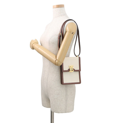BURBERRY Robin Shoulder Pouch Beige/Brown8031649 Canvas Leather
