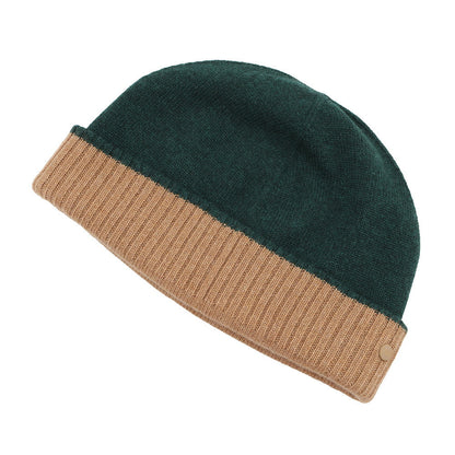 HERMES Knit cap "Hugo" Size L Vert Cashmere100%