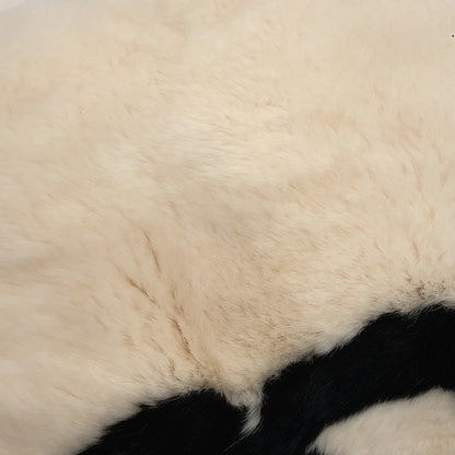 CHANEL Fur Arm Warmer Chain Shoulder Bag White/BlackA17714 Lapin 100%