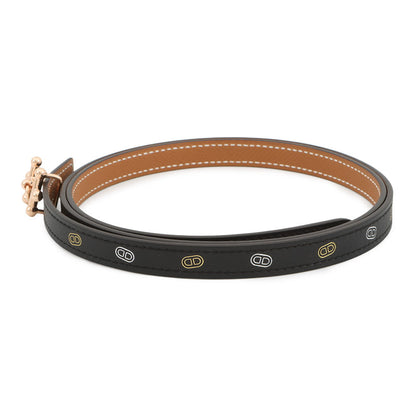 HERMES Gallopin Buckle Sur Mer Belt Black/Gold/Multicolor Swift Leather Epsom Size 90