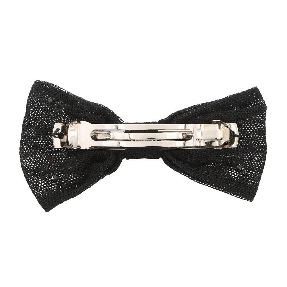 CHANEL Barrette CC Logo BlackAAA265 Cotton Metal