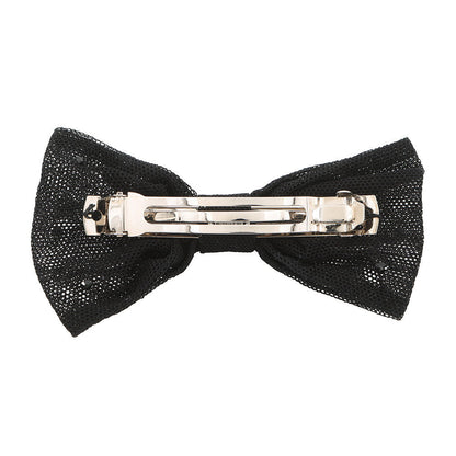 CHANEL Barrette CC Logo BlackAAA265 Cotton Metal