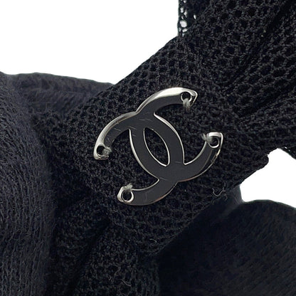 CHANEL Barrette CC Logo BlackAAA265 Cotton Metal
