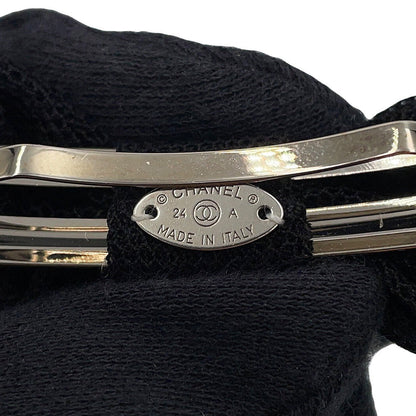 CHANEL Barrette CC Logo BlackAAA265 Cotton Metal