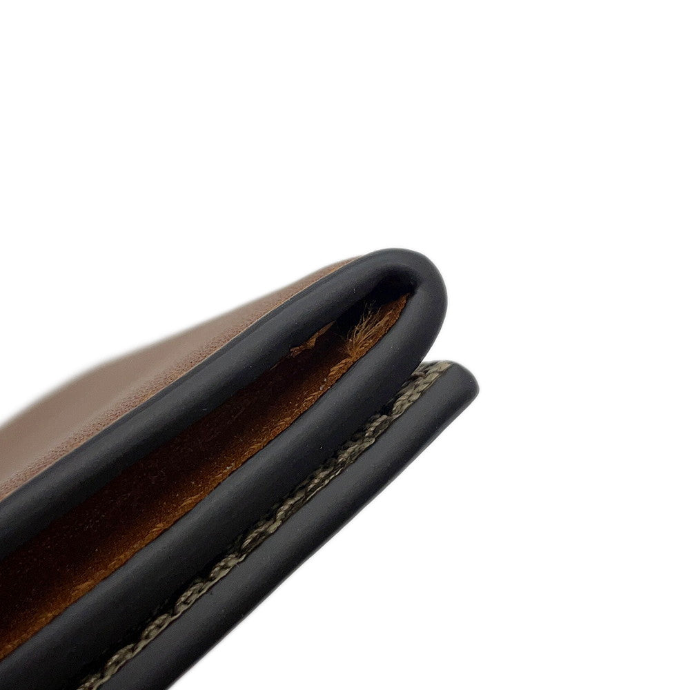 GUCCI GG Emblem GG Fabric Card Case Brown818956 Leather/GG Supreme