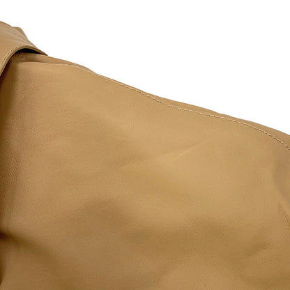 HERMES Leather Jacket Size 36 Beige Leather Cotton