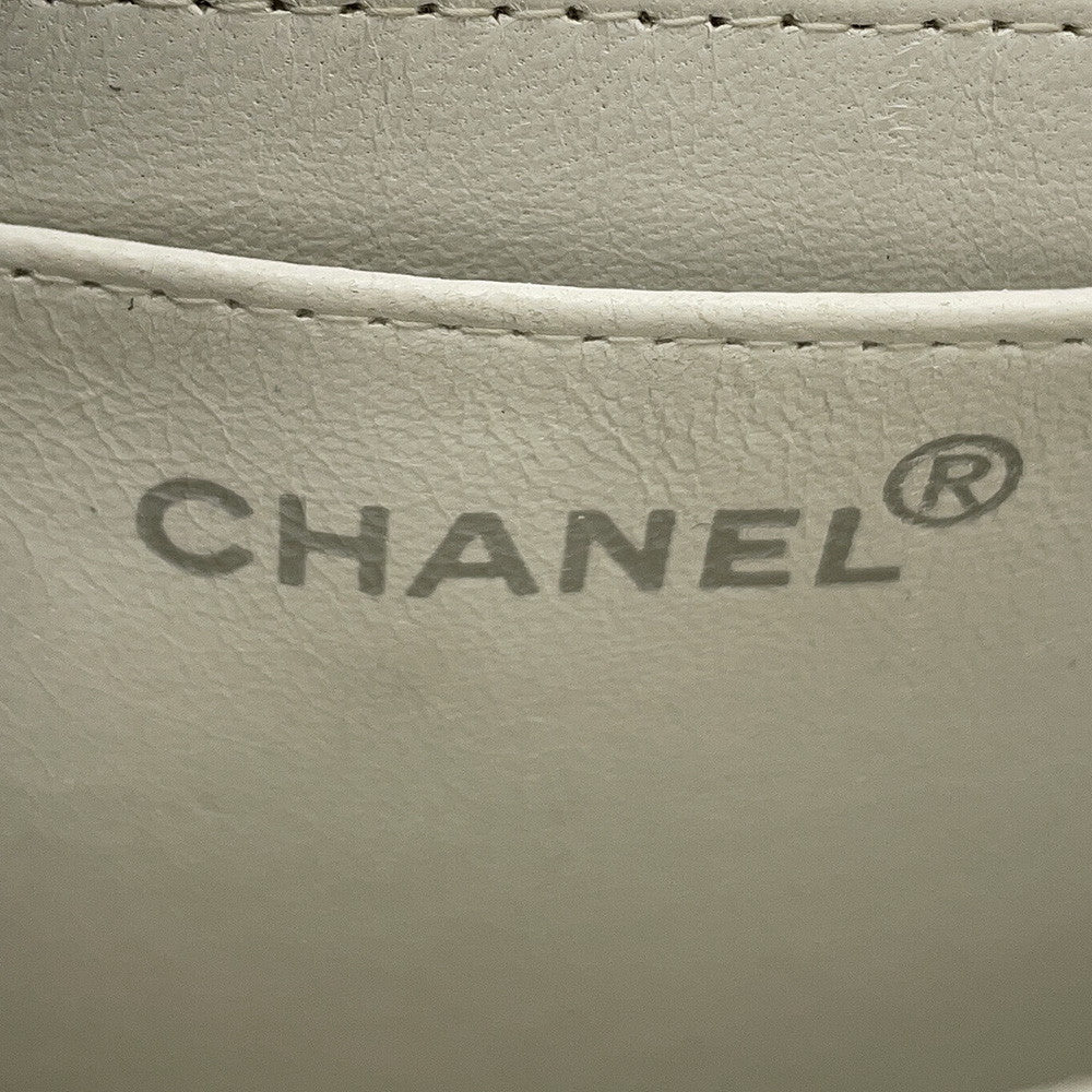 CHANEL CC Logo Chain Handbag Pink Tweed