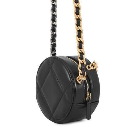 CHANEL Round ChainShoulder Bag BlackAP0945 Lambskin