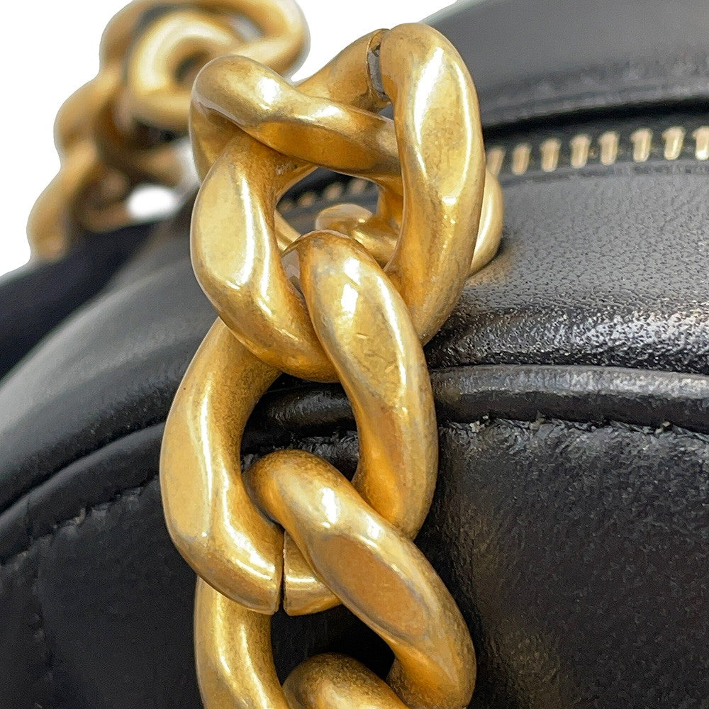 CHANEL Round ChainShoulder Bag BlackAP0945 Lambskin