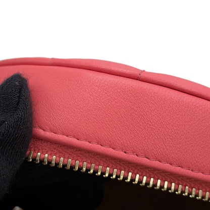 CHANEL Round Cocoball ChainShoulder Bag Pink Lambskin