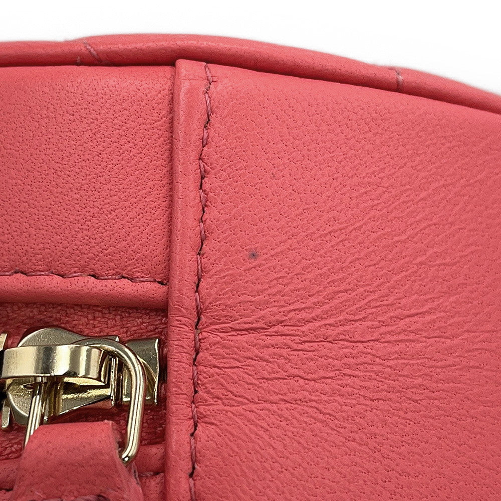 CHANEL Round Cocoball ChainShoulder Bag Pink Lambskin