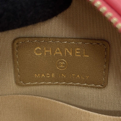 CHANEL Round Cocoball ChainShoulder Bag Pink Lambskin