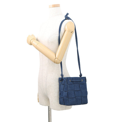 Bottega Veneta Denim Cassette Bucket Shoulder Bag Indigo743789 Denim Size Small