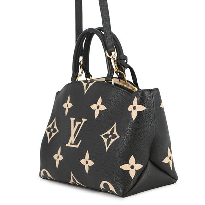 LOUIS VUITTON Petit Palais Noir/BeigeM58913 Bicolor Monogram Empreinte Leather Size PM
