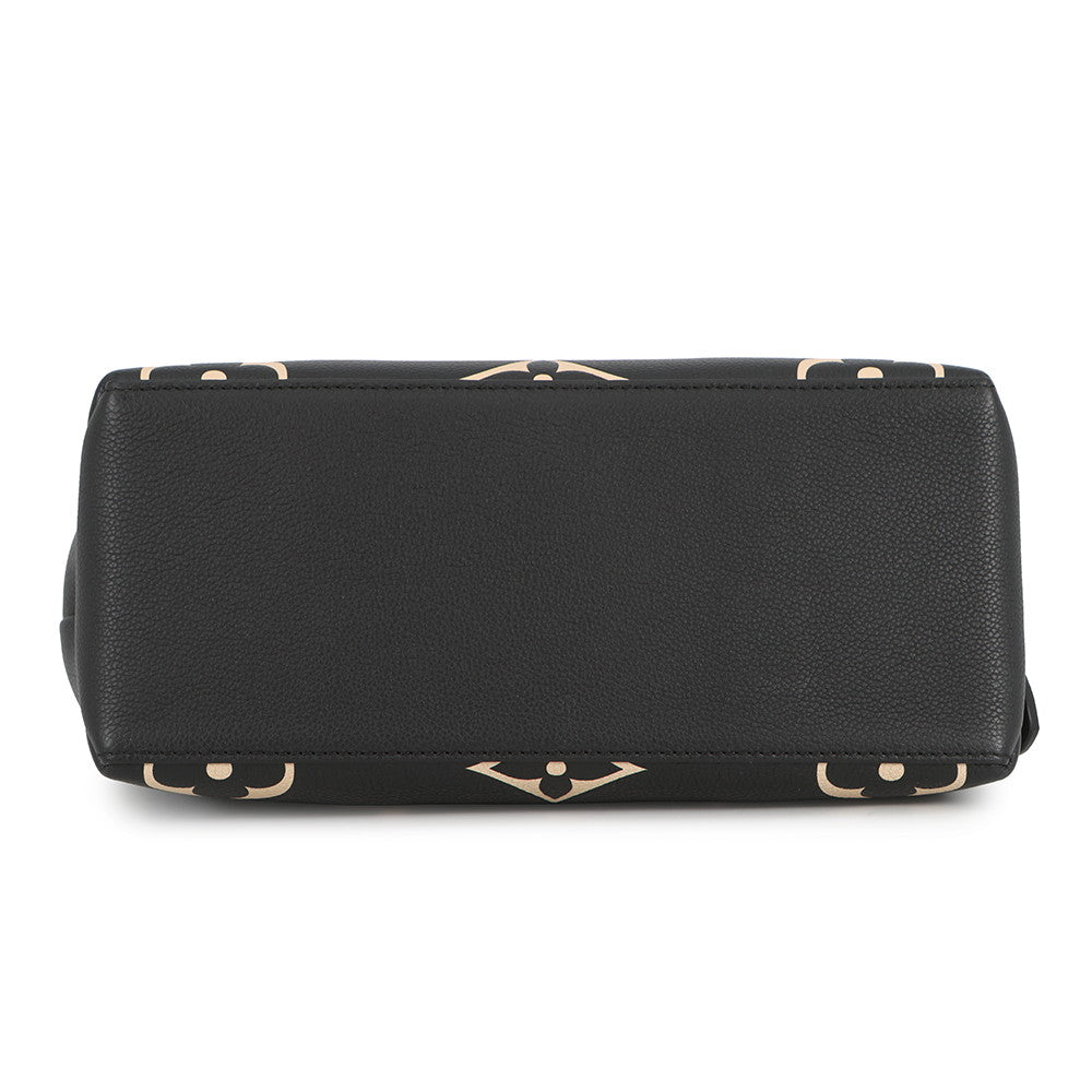 LOUIS VUITTON Petit Palais Noir/BeigeM58913 Bicolor Monogram Empreinte Leather Size PM