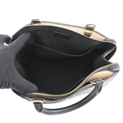 LOUIS VUITTON Petit Palais Noir/BeigeM58913 Bicolor Monogram Empreinte Leather Size PM