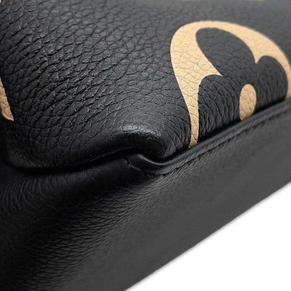 LOUIS VUITTON Petit Palais Noir/BeigeM58913 Bicolor Monogram Empreinte Leather Size PM